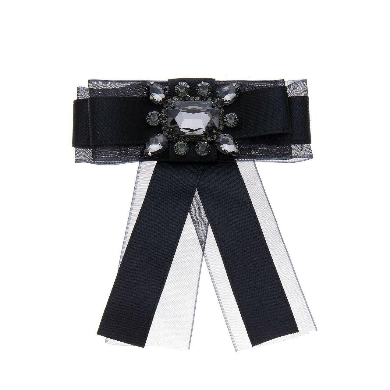 Schleife - Uni-schwarzer Spitzenstoff - Fox by Ren Schleife - Uni-schwarzer Spitzenstoff - Fox by Ren