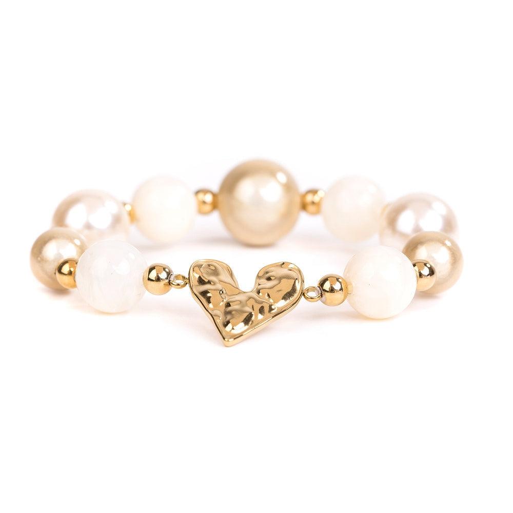 Armband - Magic Pearls Herz 12mm - Fox by Ren