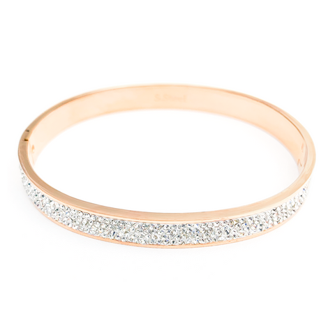 Stainless steel bracelets - rhinestone
