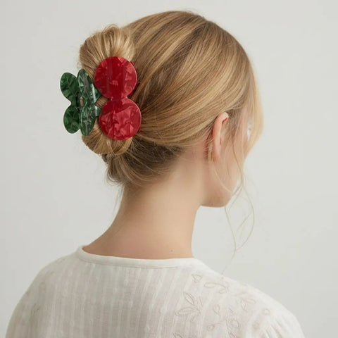 Haarklammer - Kirsche