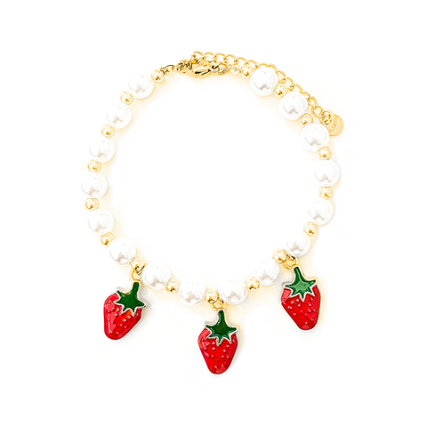 Armband -  Erdbeere