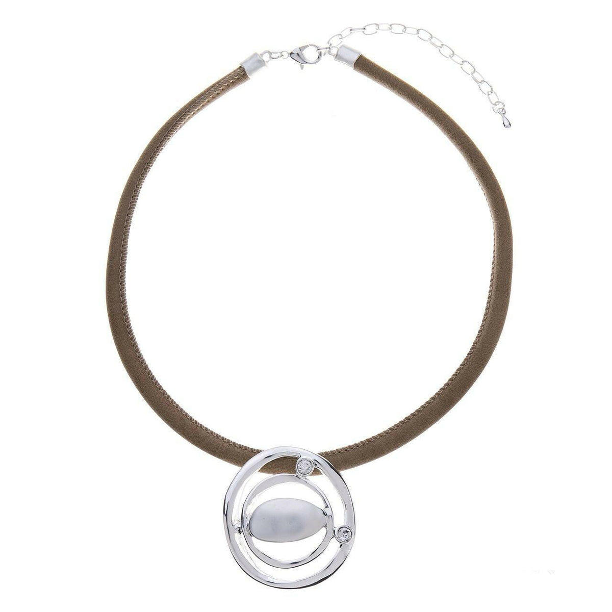 Halskette-Multi Kreise mit Oval-Diamant - Fox by Ren