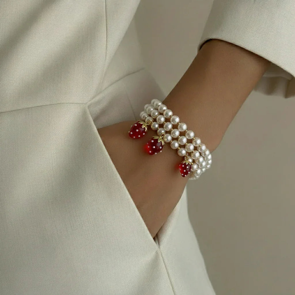 Armband - Erdbeere