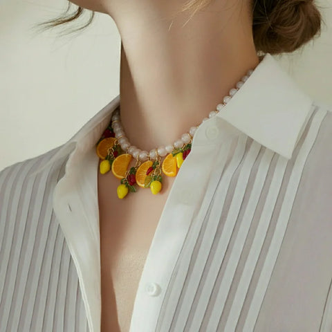 Halskette - Orangen