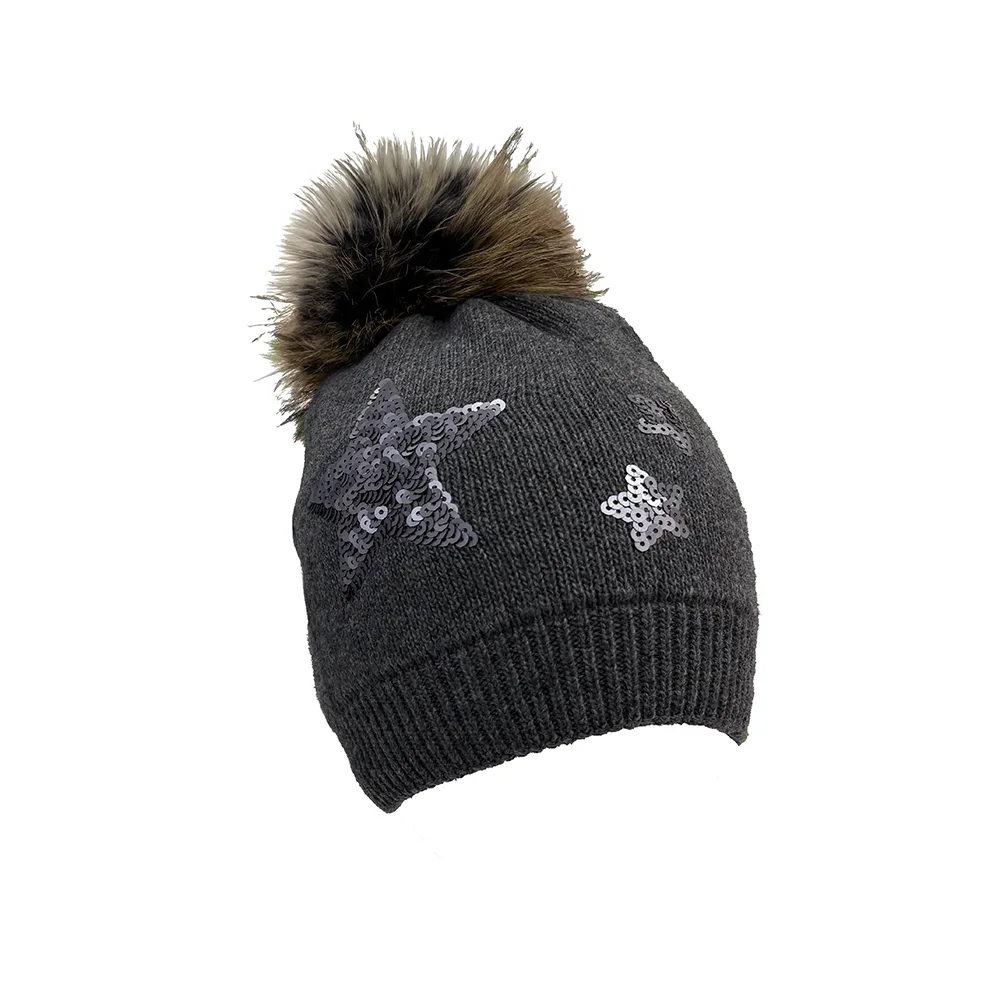 Mütze - Stern ton in ton