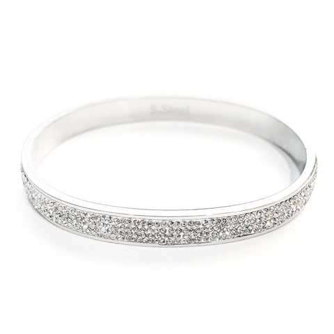 Stainless steel bracelets - rhinestone