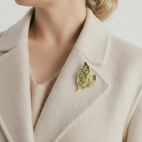Brosche - Blatt