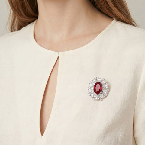 Brosche - Ruby