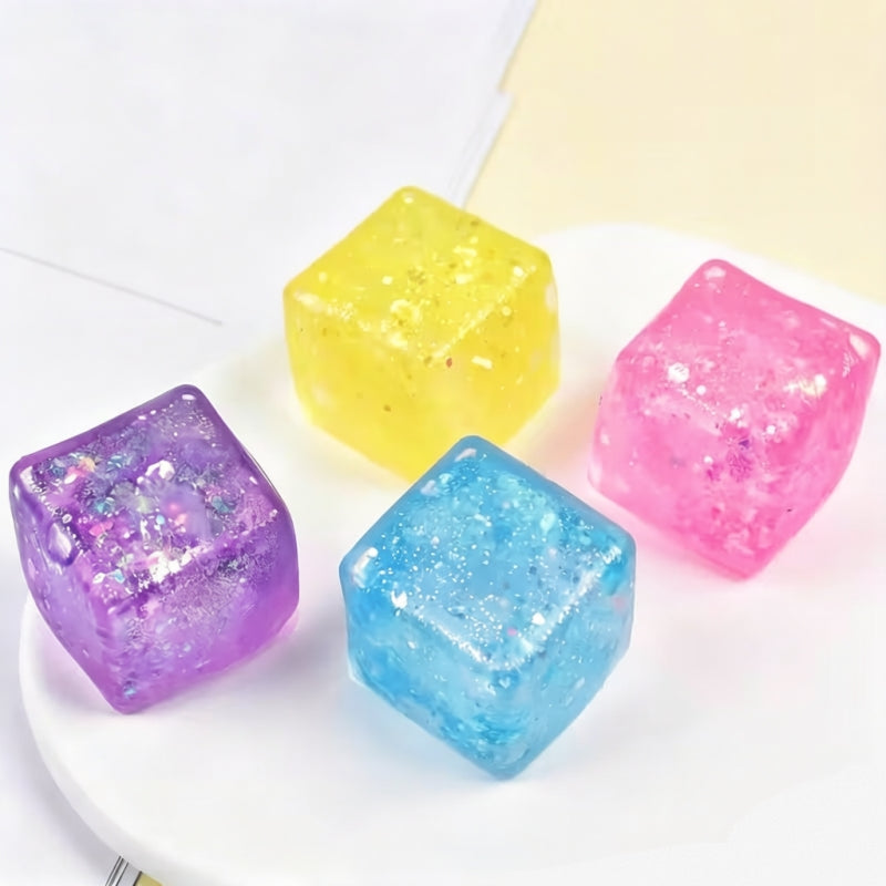 Squishy Ice Cube Glitter
