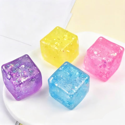 Squishy Ice Cube Glitter