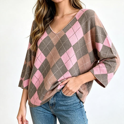 Pullover - Argyle Muster