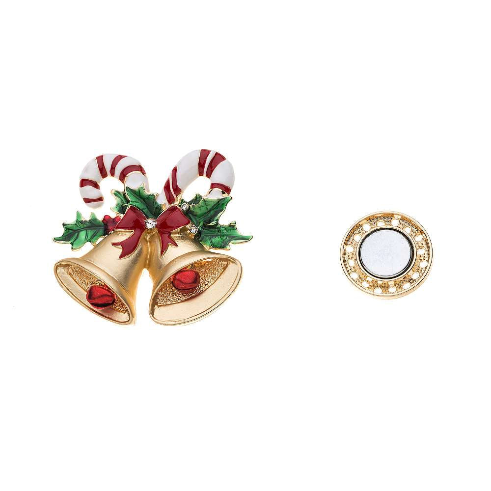 Brosche - Weihnachtsglocken