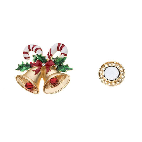 Brosche - Weihnachtsglocken