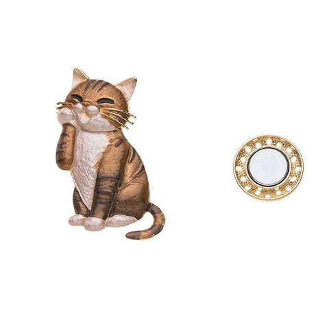 Brosche - Katze