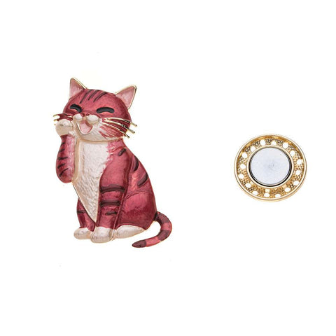 Brosche - Katze
