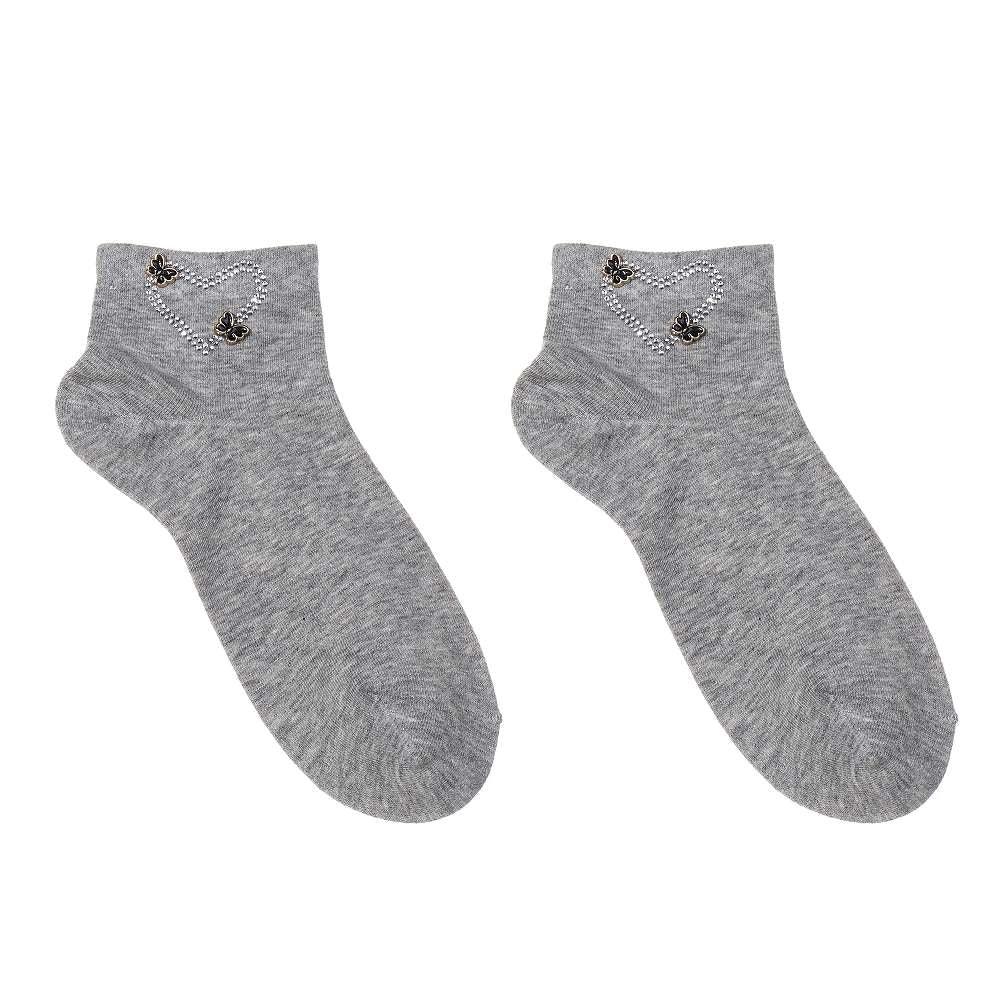 Socken - Herz mit Schmetterling