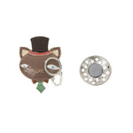 Brosche - Katze mit Brille - Fox by Ren