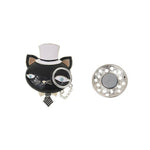 Brosche - Katze mit Brille - Fox by Ren