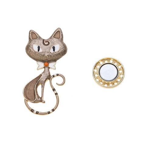 Brosche - Katze
