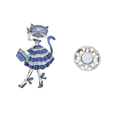 Brosche - Katze