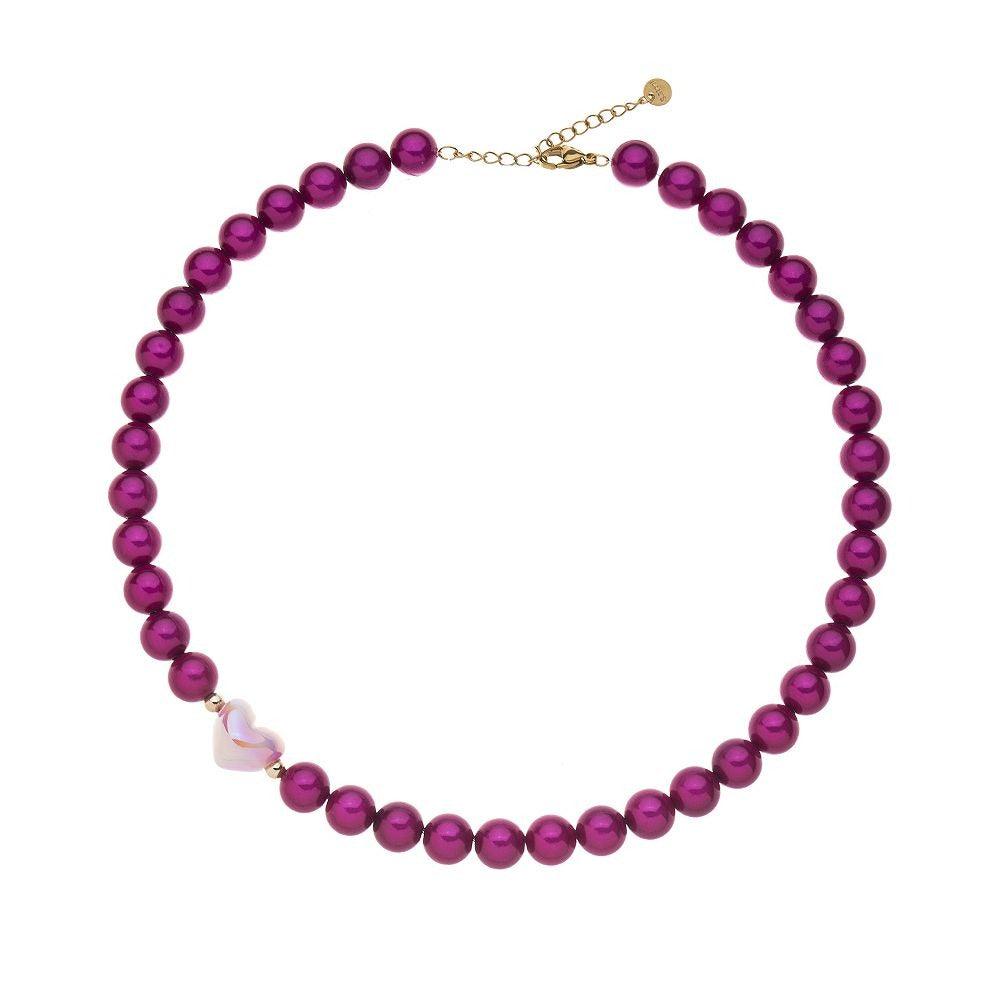 Halskette - Magic Pearls Herz 10mm - Fox by Ren