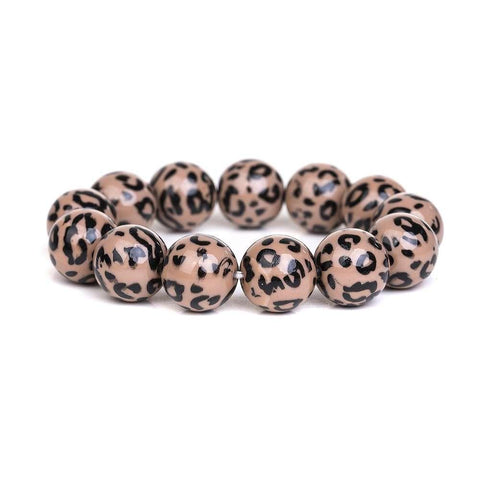 Armband - Magic Pearls Leopard 16mm