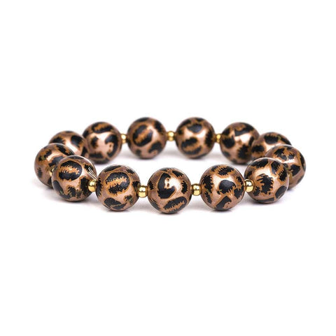 Armband - Magic Pearls Leopard 14mm