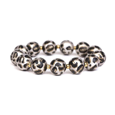 Armband - Magic Pearls Leopard 14mm