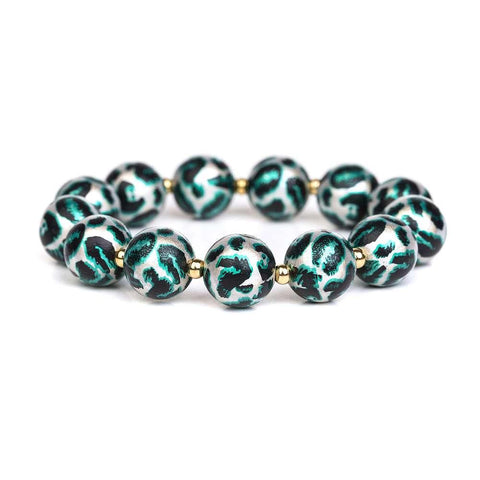 Armband - Magic Pearls Leopard 14mm