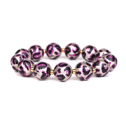 Armband - Magic Pearls Leopard 14mm