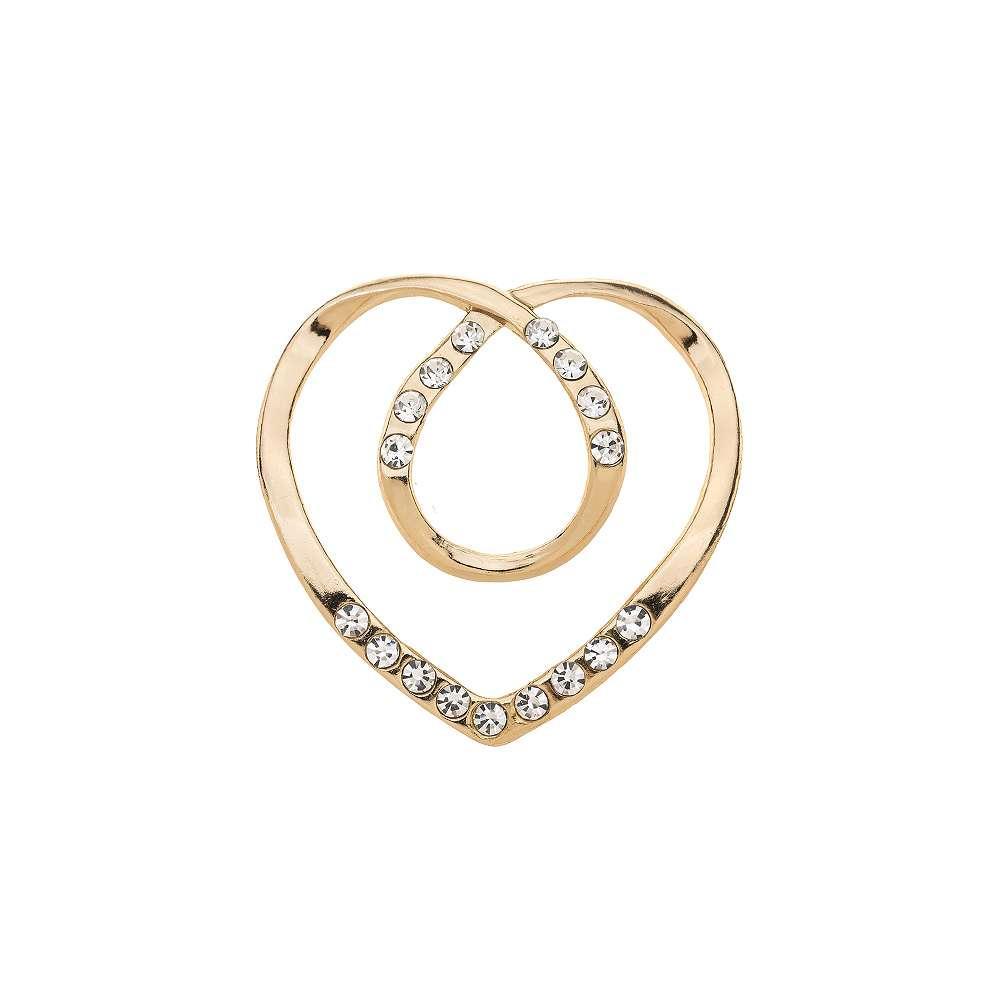 Schalclips - Herz mit Strass - Fox by Ren
