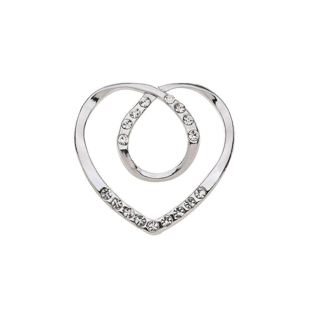 Schalclips - Herz mit Strass - Fox by Ren