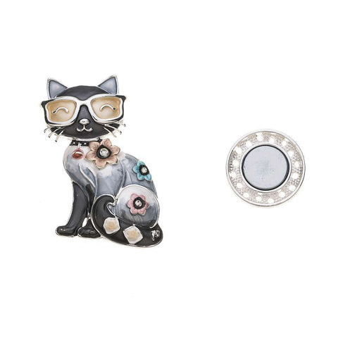 Brosche - Katze