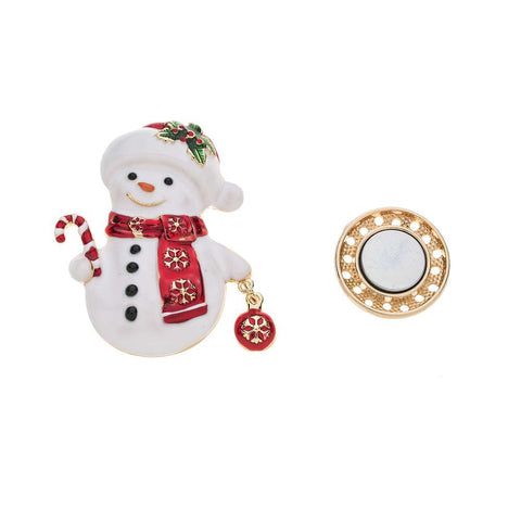 Brosche - Schneemann