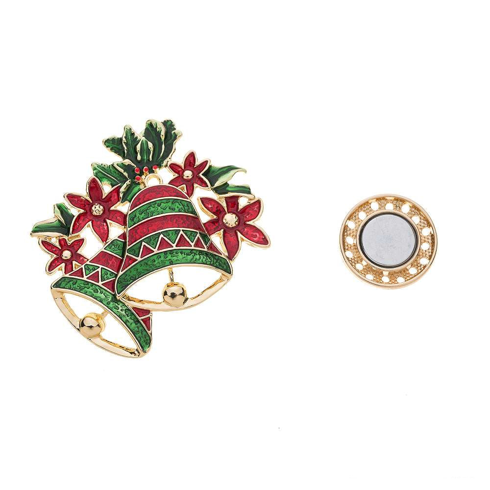 Brosche - Weihnachtsglocken