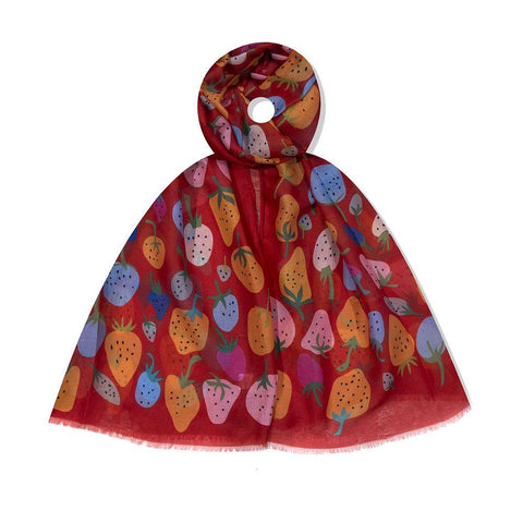 Schal - Erdbeere