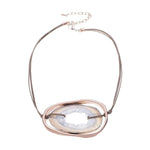 Halskette-geholtes Oval mit Stein - Fox by Ren