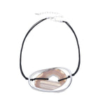 Halskette-geholtes Oval mit Stein - Fox by Ren
