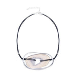 Halskette-geholtes Oval mit Stein - Fox by Ren
