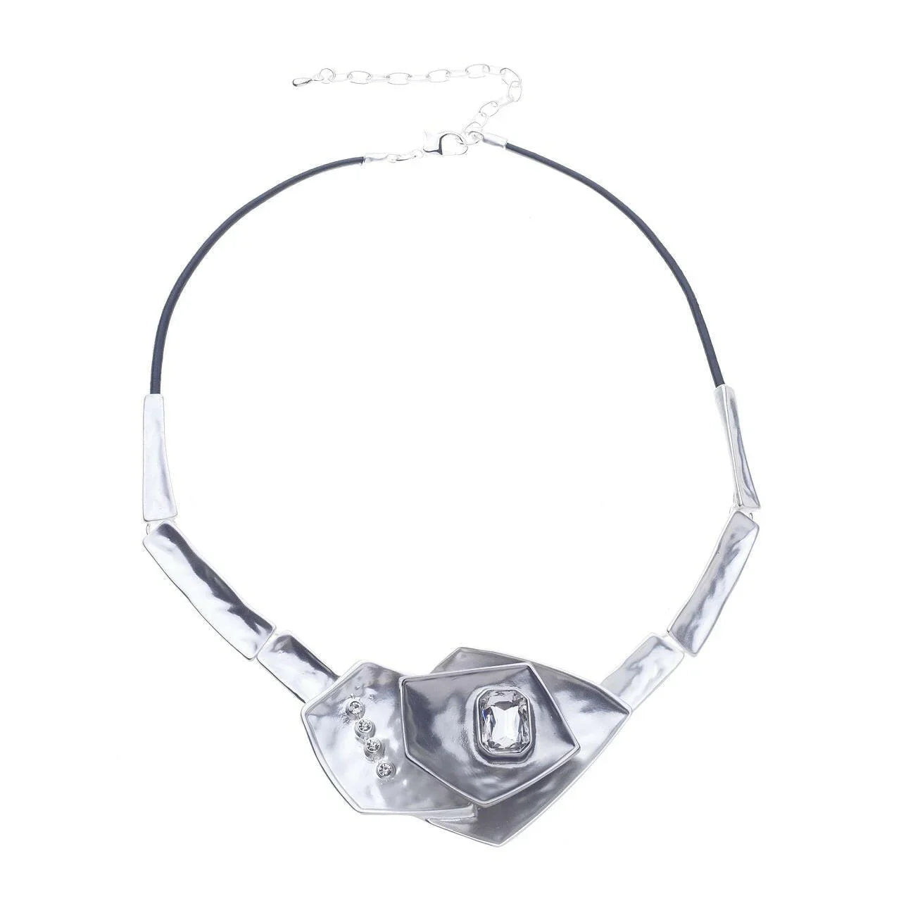 Halskette-mehrstufiges Polygon mit Diamant.