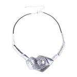 Halskette-mehrstufiges Polygon mit Diamant.