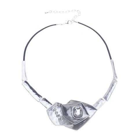 Halskette-mehrstufiges Polygon mit Diamant.