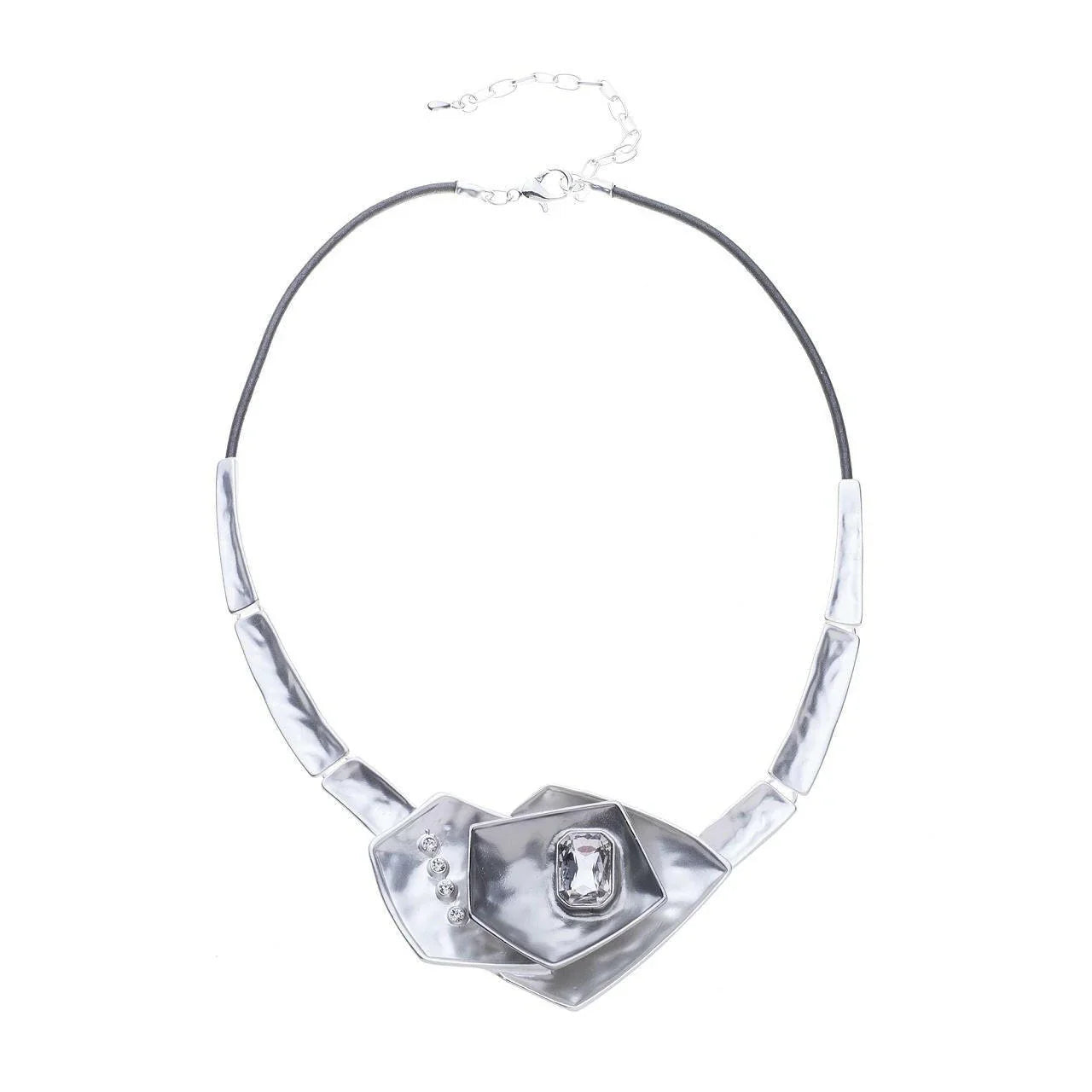 Halskette-mehrstufiges Polygon mit Diamant.