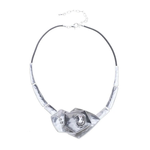 Halskette-mehrstufiges Polygon mit Diamant.