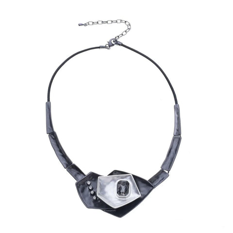 Halskette-mehrstufiges Polygon mit Diamant.