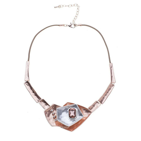 Halskette-mehrstufiges Polygon mit Diamant.