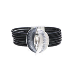 Armband - zweifarbige Blätter mit Diamant - Fox by Ren