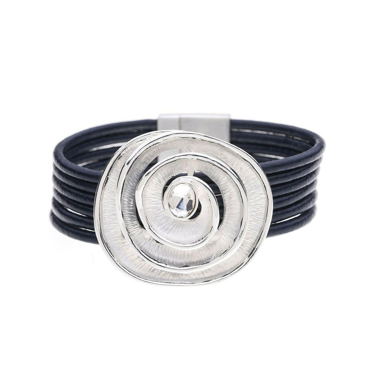 Armband - mehrstufige Kreise mit Rillen-Diamant - Fox by Ren
