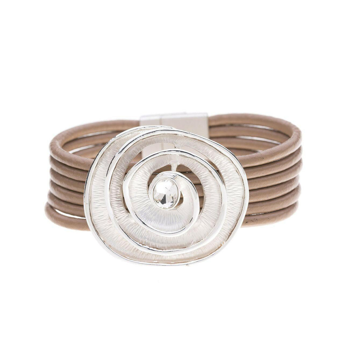 Armband - mehrstufige Kreise mit Rillen-Diamant - Fox by Ren