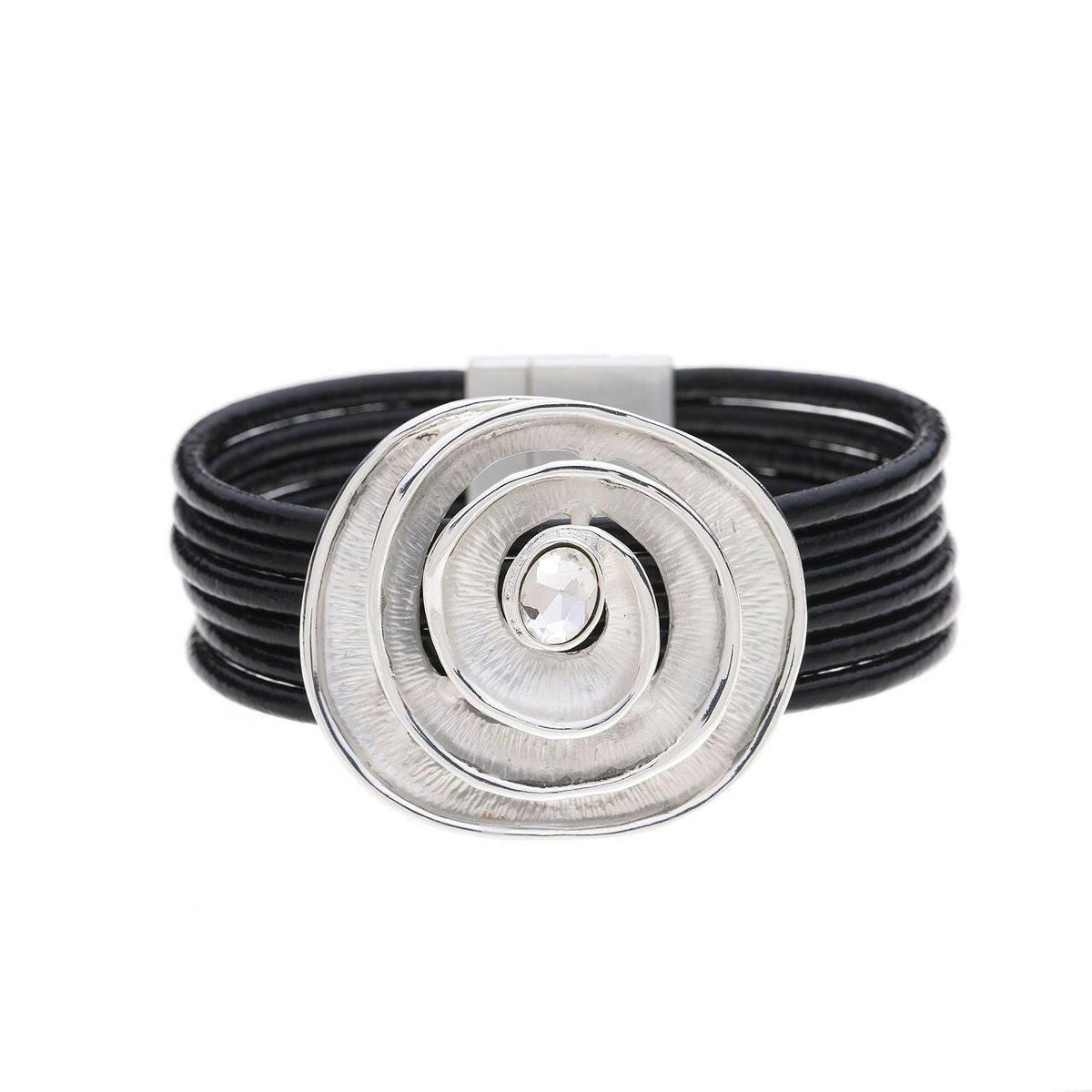 Armband - mehrstufige Kreise mit Rillen-Diamant - Fox by Ren